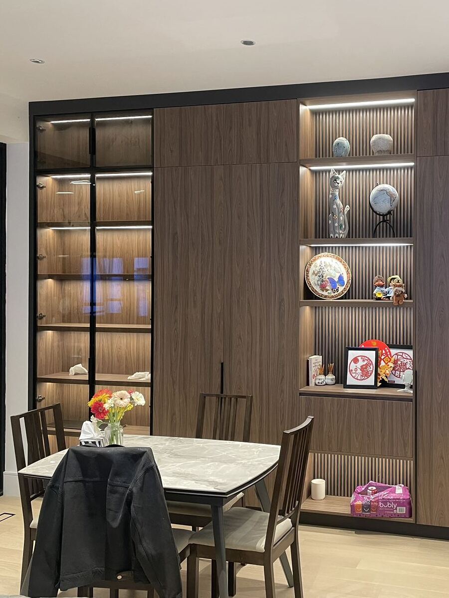 Fabric Laminated Glass accent wa