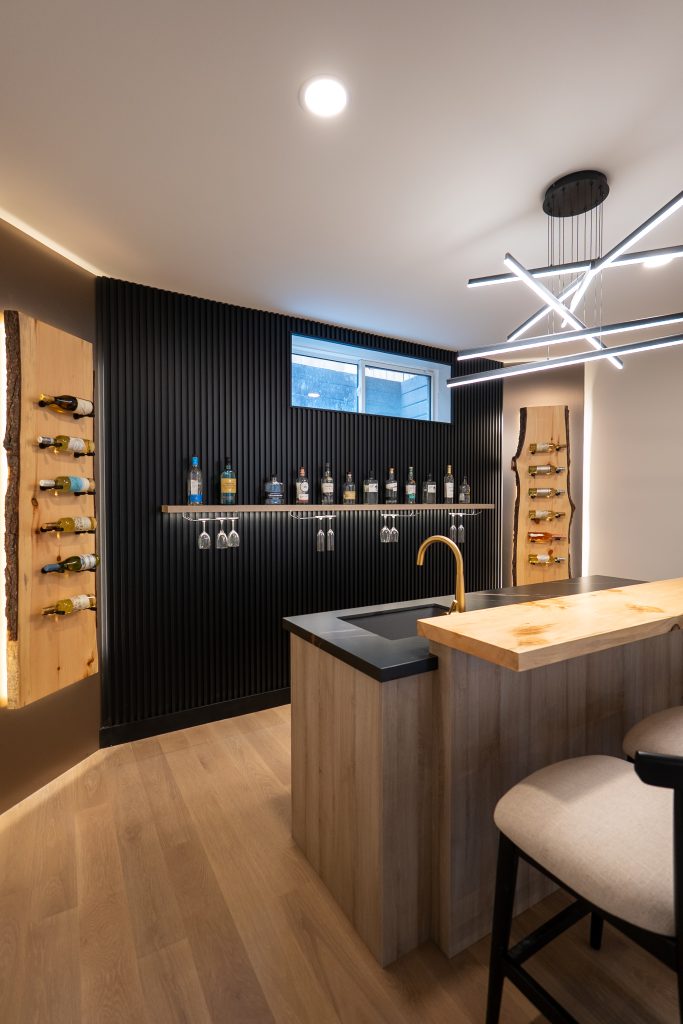 Basement Bar-Dark vs warm wood tone