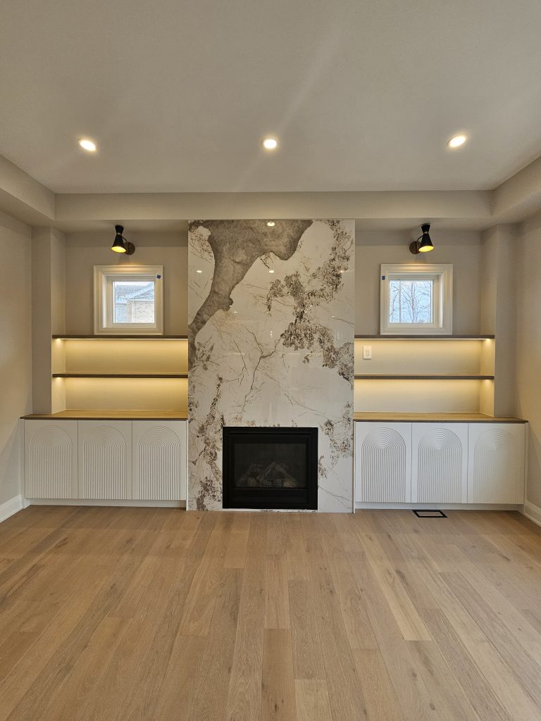 Custom Millwork-Fireplace-Porcelaine vs MDF Painting