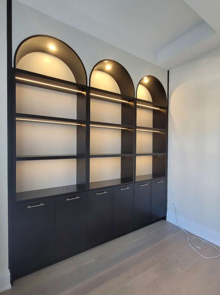 Custom Millwork-Office-Dark vs White-MDF Painting