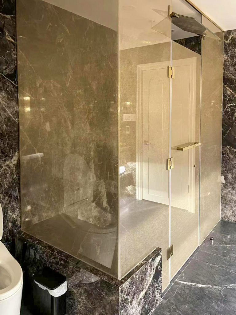 Fabric Laminated Glass Shower Wall Panels