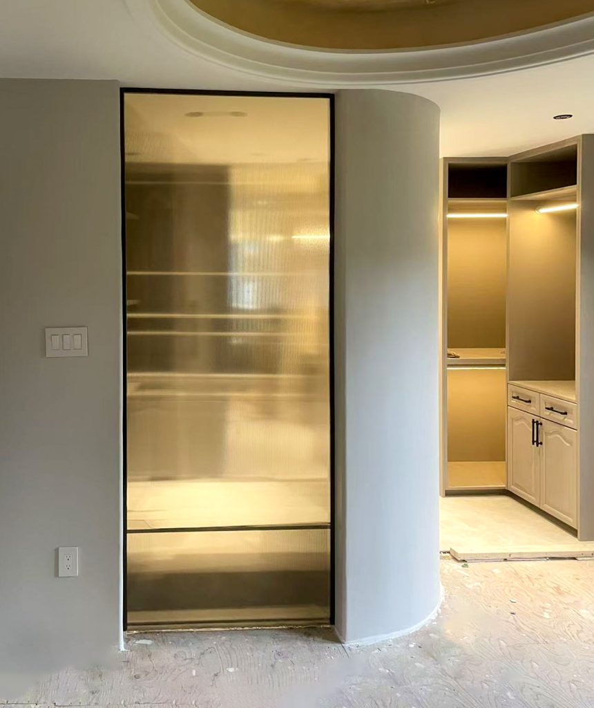 Fabric Laminated Glass accent wall