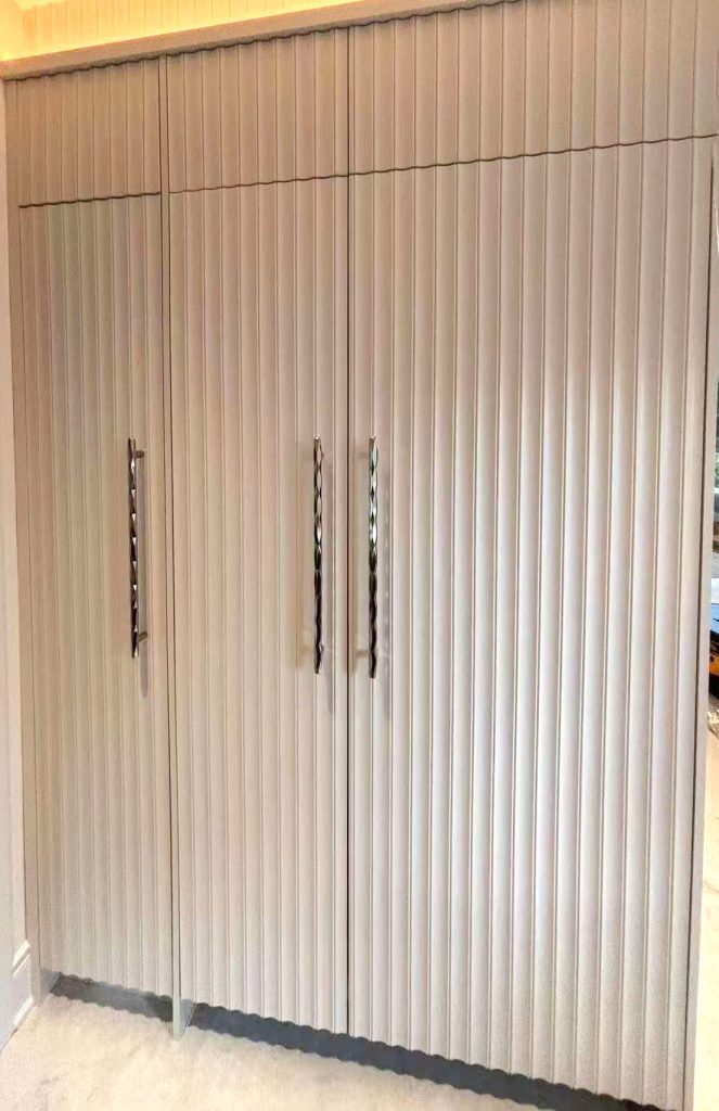 Kitchen-Custom Fridge Doors-MDF slat door profile painting