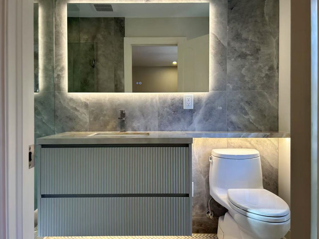 vanity-MDF slat door painting