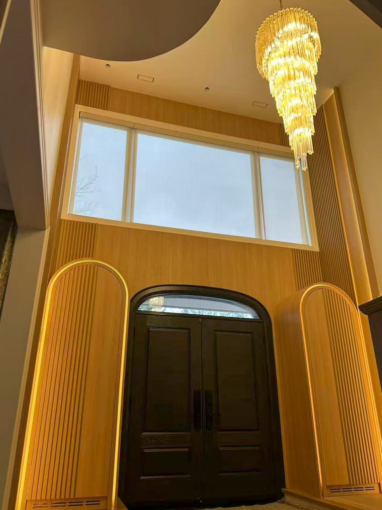custom millwork-entrance-warm wood tone2